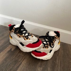 Steve Madden Cheetah Chunky Sneakers